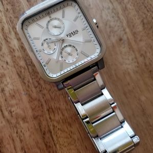Fossil Square Face Watch in silver
